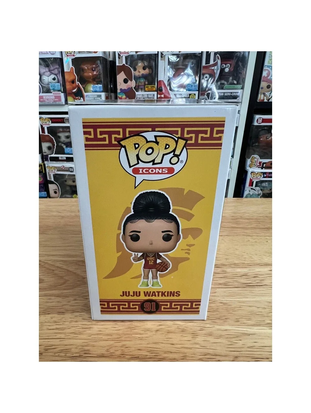 Juju Watkins Cardinal #12 Jersey Funko Pop #91 Icons USC Basketball Trojans CA